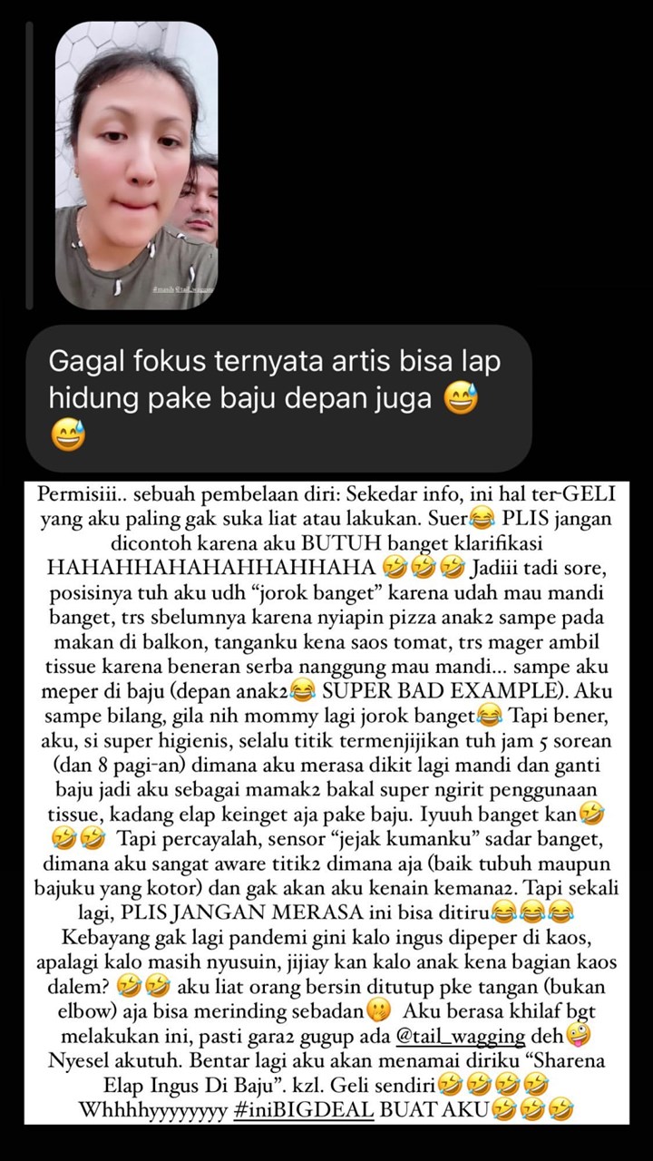 Merasa Bersalah Jadi Contoh Buruk, Sharena Minta Kelakuan Joroknya Ini Tidak Ditiru