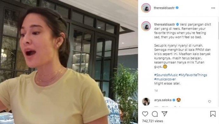 Suara Merdu Dian Sastro Nyanyi Lagu Musikal Bikin Arya Saloka Kepincut, Netter: Mas Al Fanboy