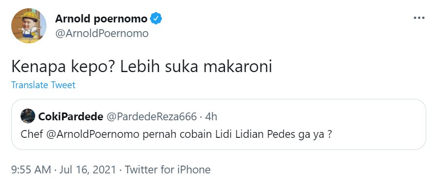 Begini Jawaban Chef Arnold Saat Coki Pardede Penasaran Apakah Dirinya Pernah Makan Lidi-Lidian Pedas