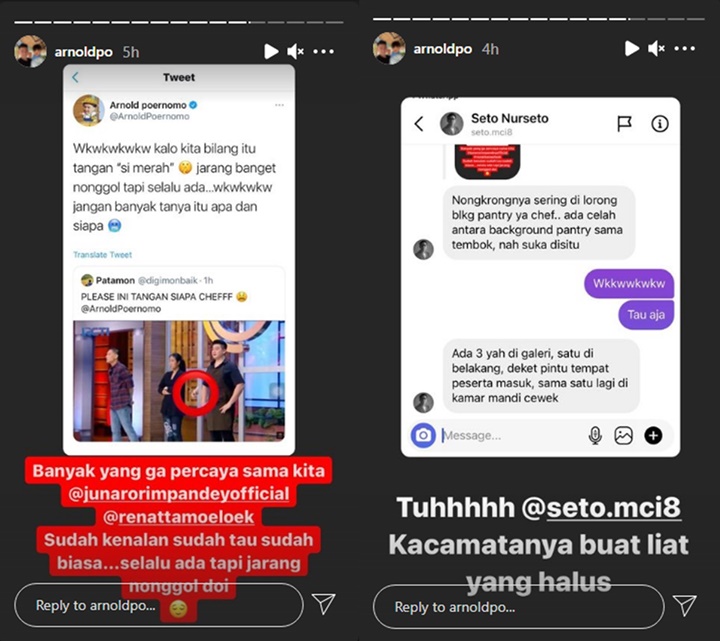 Chef Arnold Bagikan Foto Penampakan di Studio \'MCI\', Chef Juna Sering Dapat Gangguan?