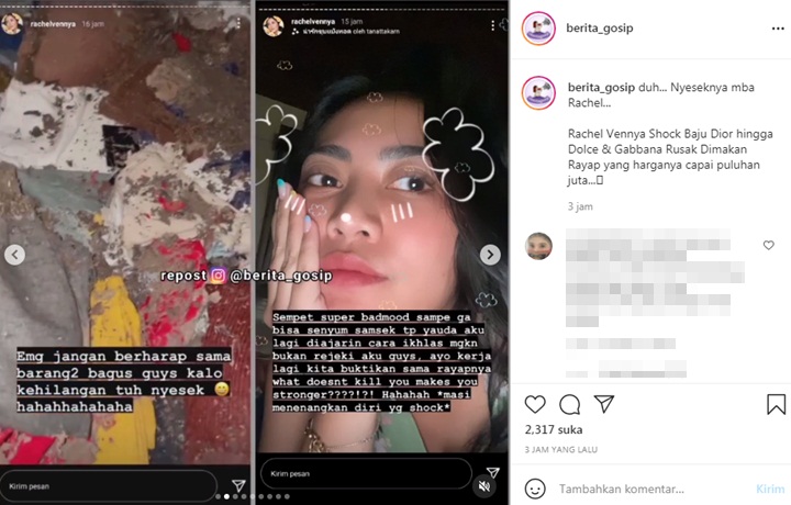 Dimakan Rayap, Harga Baju Rachel Vennya Nyaris 50 Juta