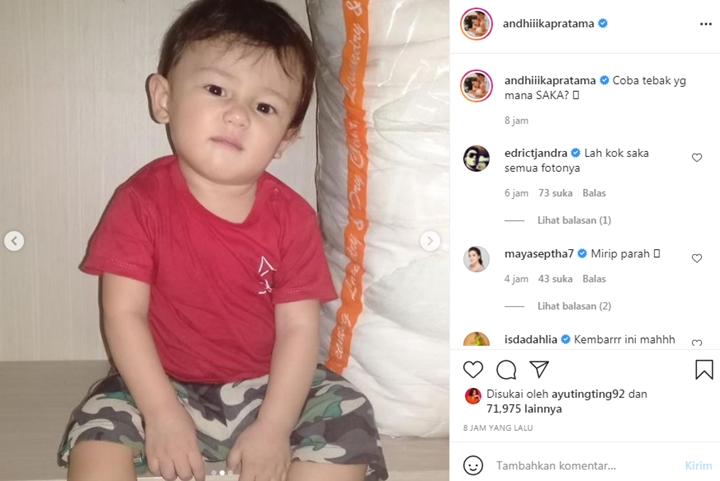 Potret Bayi Andhika Pratama dan Putra Bungsu Bak Pinang Dibelah Dua