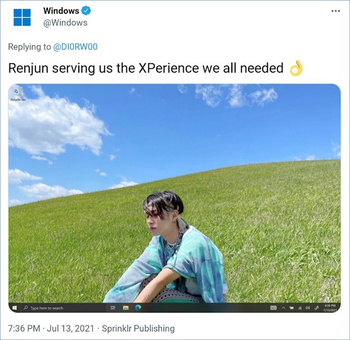 Windows membagikan potret Renjun NCT di Twitter