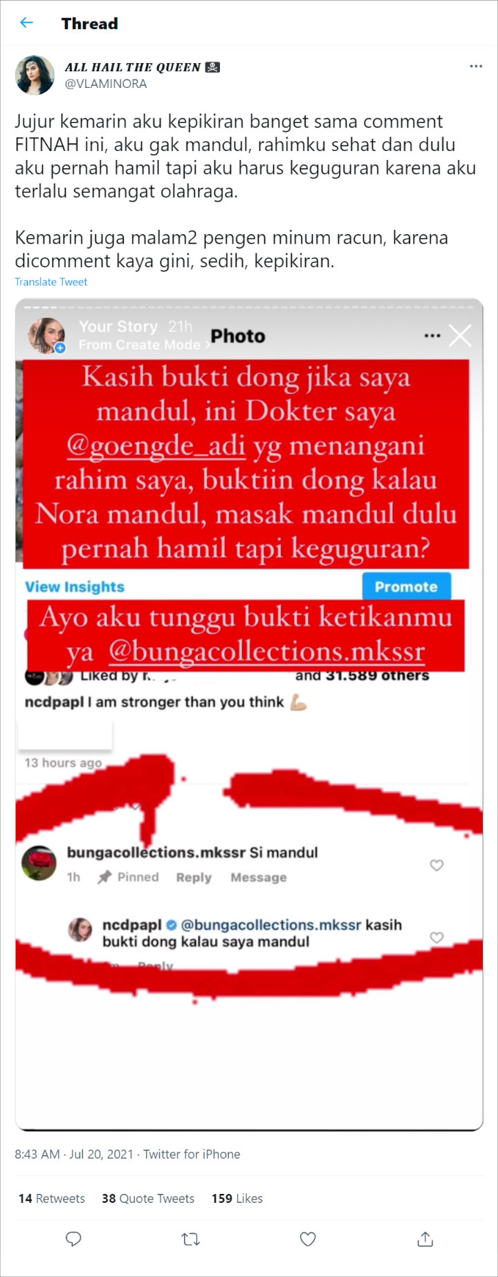 Nora Alexandra Tak Tahan Dihujat Mandul Sampai Niat Bunuh Diri, Cuitannya Bikin Khawatir