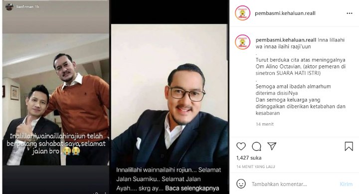 Alino Octavian Pemain Sinetron \'Suara Hati Istri\' Meninggal Dunia, Sahabat Tulis Ungkapan Duka