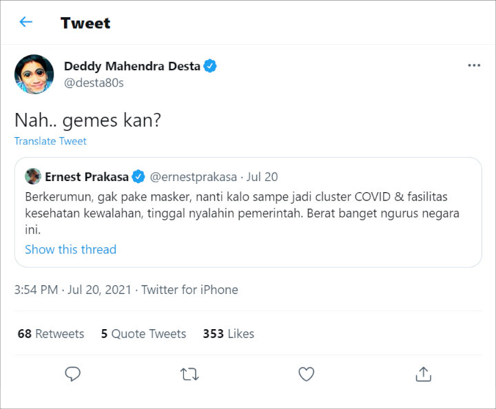 Desta Kritik Pedas Orang yang Tak Percaya Covid-19, Beri Saran Ini Banjir Dukungan