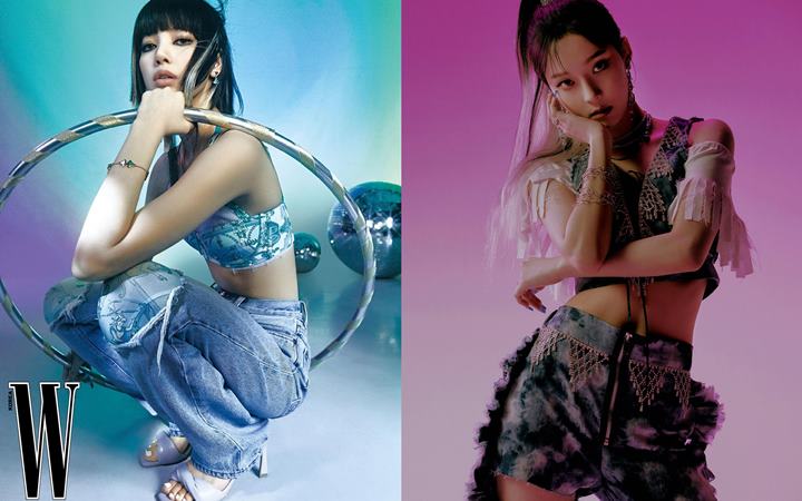 Potret Lisa BLACKPINK dan Winter aespa Pakai Konsep Pemotretan Mirip