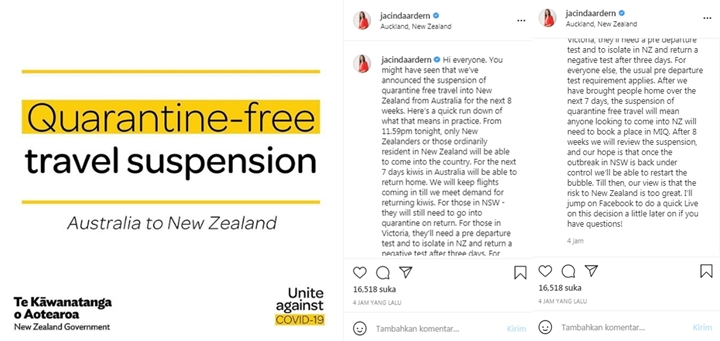 PM Selandia Baru Desak Warganya Keluar dari Australia Dalam 7 Hari, Travel Bubble Disetop Sementara