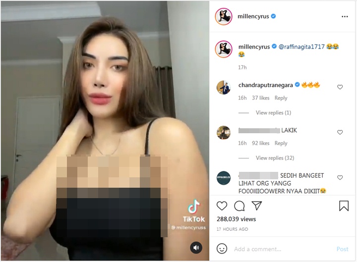 Tandai Akun Raffi-Nagita Sambil Asyik Joget, Millendaru Malah Kena Sindir Soal Bahu