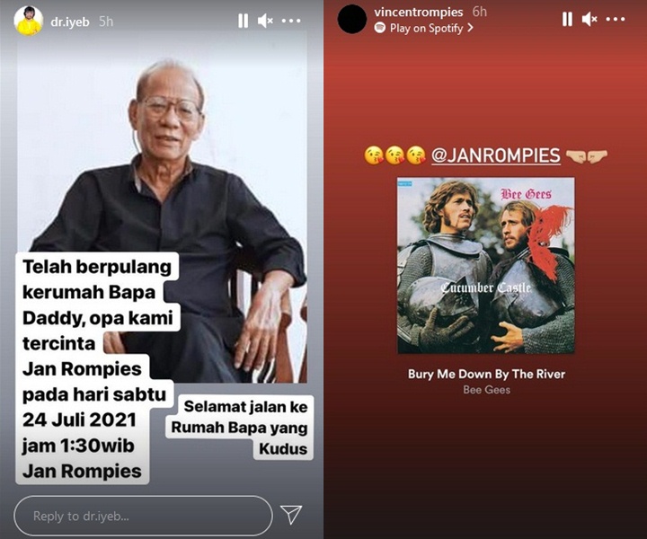 Vincent Rompies Berduka, Sang Ayah Meninggal Usai Sempat Jatuh Sakit