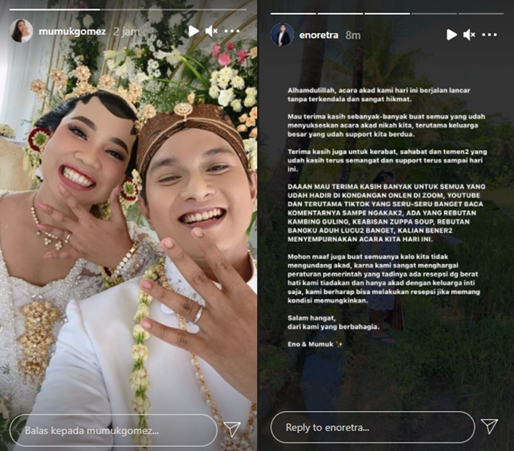 Resmi Menikah, Mumuk Gomez Tampil Cantik Ala Pengantin Solo Bikin Suami Kesengsem