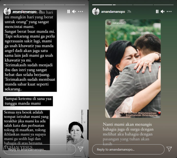Amanda Manopo Bahas Pasangan Saat Tulis Pesan Pilu untuk Mendiang Ibunda