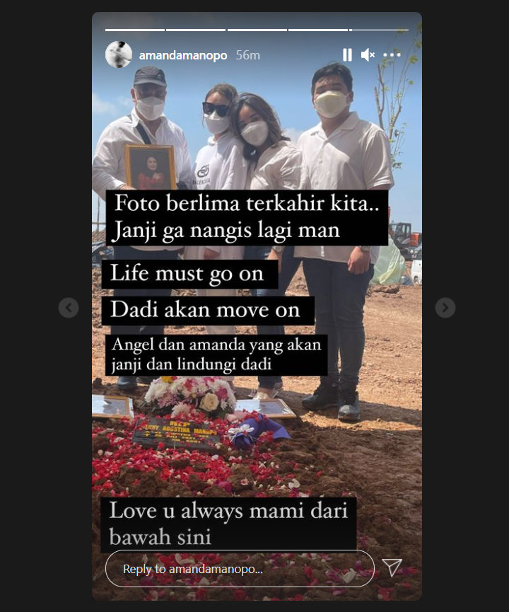 Lepas Kepergian Sang Ibunda, Amanda Manopo Janji Gak Nangis Lagi