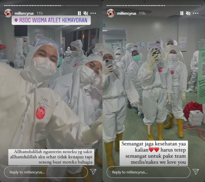 Antarkan Nenek, Millendaru Gak Pake APD Saat Foto Bareng Nakes di Wisma Atlet