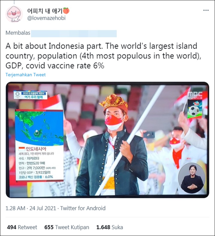 Keterangan Kontingen Indonesia