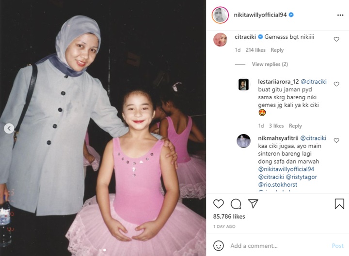 Nikita Willy Pamer Foto Lawas Saat Ikut Kelas Balet, \'Kemunculan\' Citra Kirana Bikin Riuh