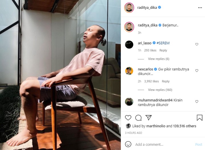 Raditya Dika Bikin Kaget Dikira Gondrong hingga Mirip Wendi Cagur