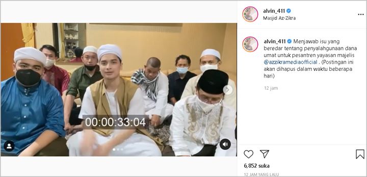 Difitnah Foya-foya Pakai Uang Pesantren untuk Kepentingan Pribadi, Alvin Faiz Klarifikasi