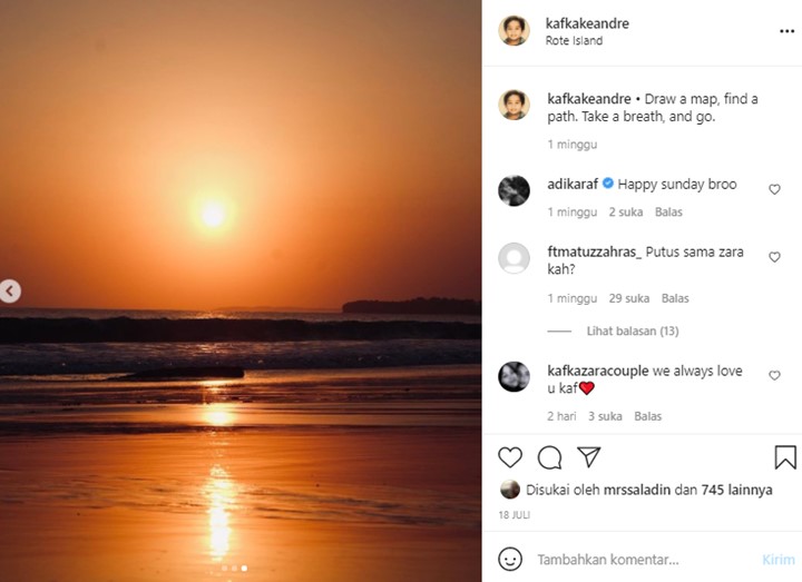 Pacar Adhisty Zara Ternyata Sudah Isyaratkan Putus