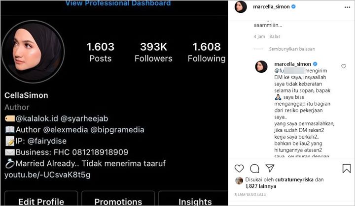 Marcella Simon Tulis Keterangan Tidak Menerima Taaruf di Bio IG, Penyebabnya Bikin Ikutan Kesal