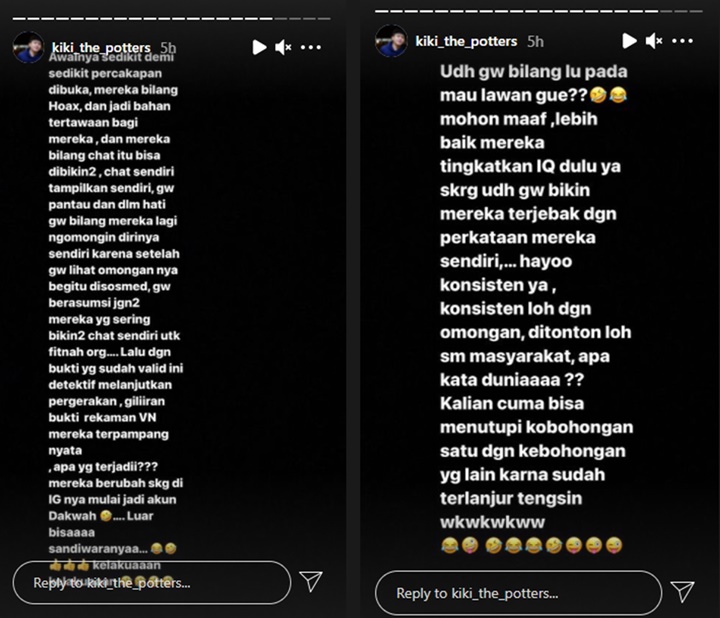 Kiki The Potters Bongkar Niat Buruk Nikita Mirzani Bohongi Polisi, Sentil Kini Malah Tobat?