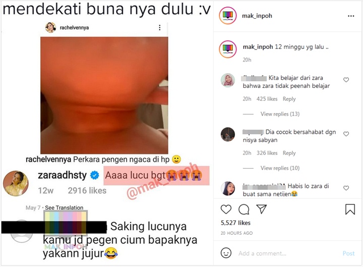 Tak Cuma Disebut Iri, Adhisty Zara Kepergok Beri Komentar Gemas di Foto Anak Rachel Disindir Modus