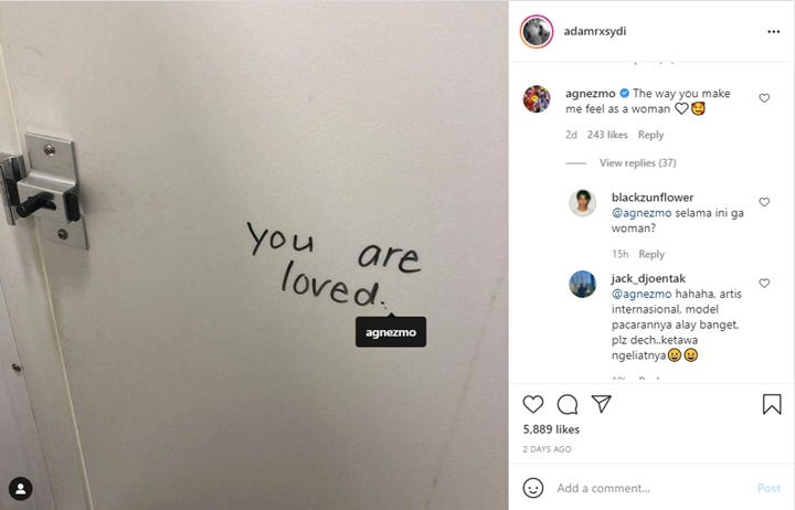 Gara-gara Posting Ini, Gaya Pacaran Agnez Mo dan Adam Rosyadi Dicibir Alay
