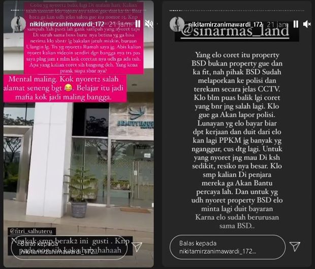 Rumah dan Salon Diteror Aksi Vandalisme, Nikita Mirzani Malah Ngakak: Nyoret-nyoret Salah Alamat