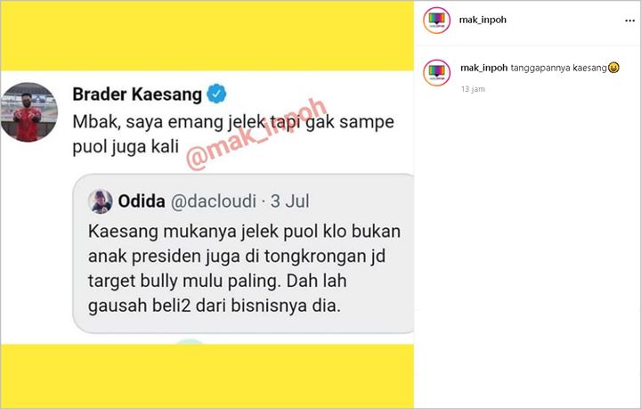 Dicibir Jelek Maksimal Hingga Dituding Target Bully, Jawaban Pengakuan Kaesang Pangarep Bikin Ketawa