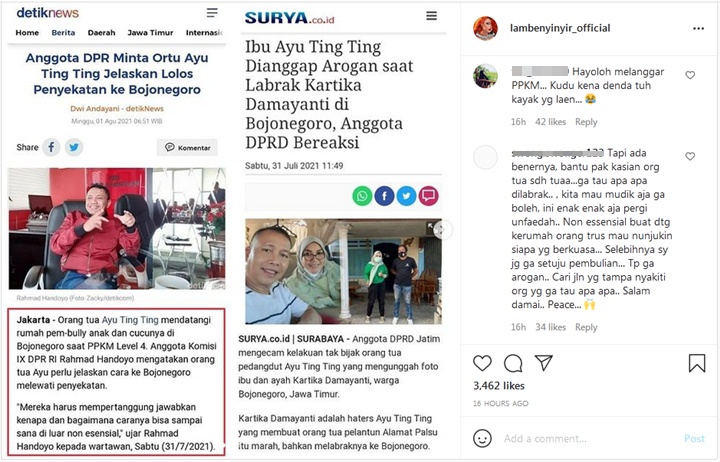 Ibunda Ayu Ting Ting Disebut Arogan Saat Labrak Keluarga Haters, Anggota DPRD Sampai Ikut Bereaksi