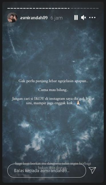 Asmirandah Minta Warganet Tak Cari ‘Ikoy’ di Lapak Instagramnya: Berbagi Bukan Ikut-ikutan