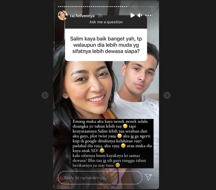 Dikira Suka Brondong, Rachel Vennya Akhirnya Ungkap Fakta Sebenarnya Soal Salim Nauderer