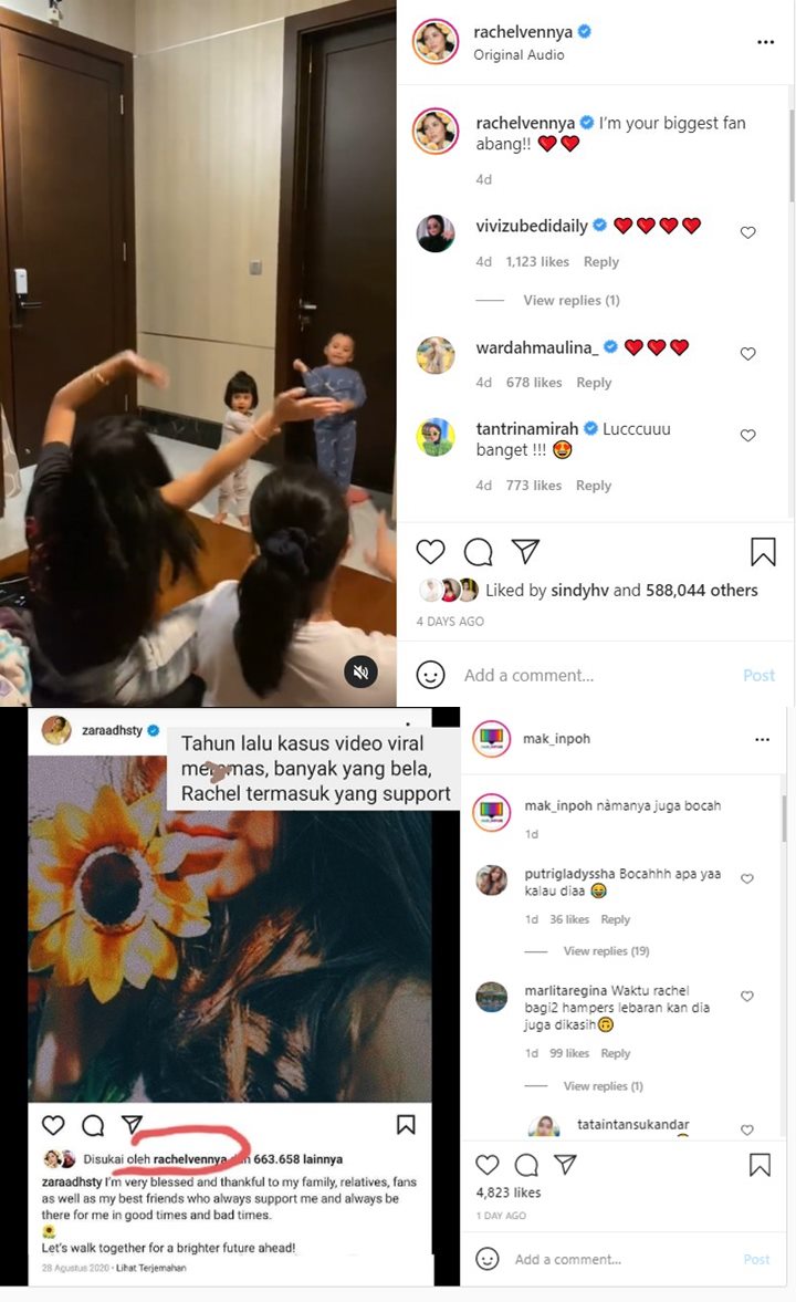 Isu Diselingkuhi, Bukti Kebaikan Rachel Vennya Pada Adhisty Zara di Masa Lalu Terbongkar