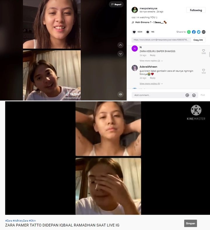 Adhisty Zara Baper \'Digombali\' Iqbaal Ramadhan, Tato Hingga Reaksi Panik Soal Rokok Disorot