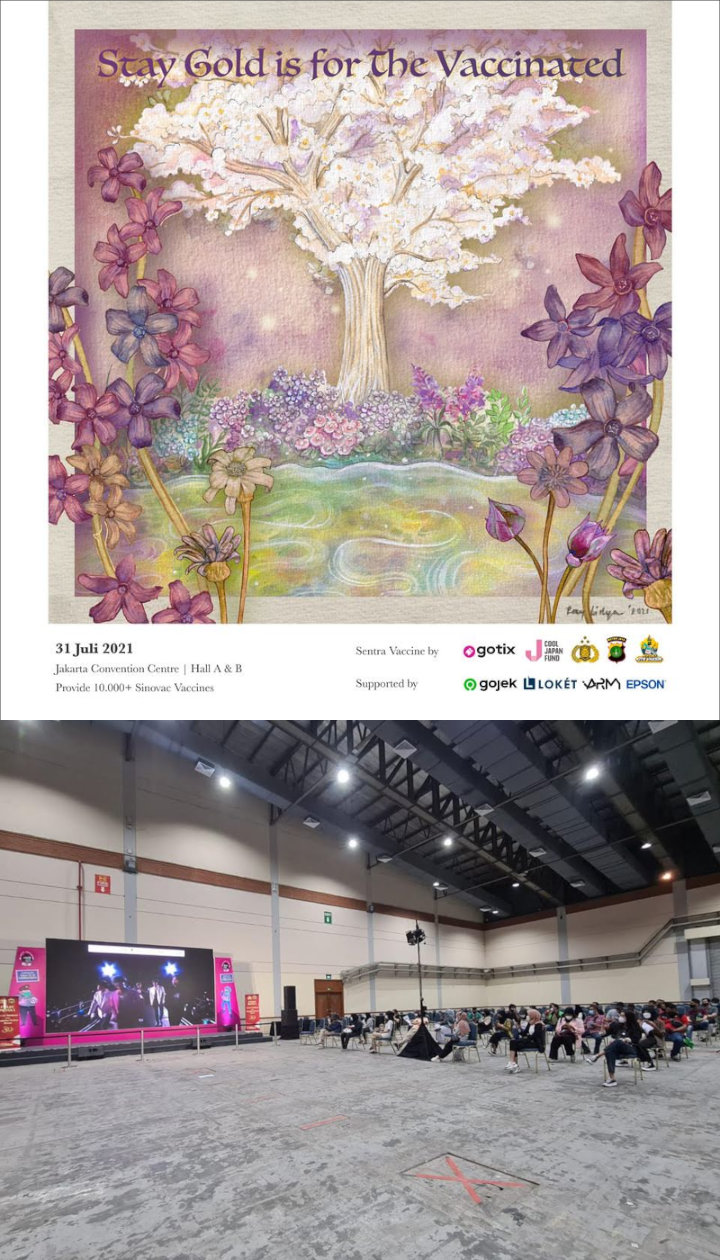 ARMY Indonesia Bantu 10.000 Orang Vaksin Sambil Gelar Pameran Seni dan Konser BTS