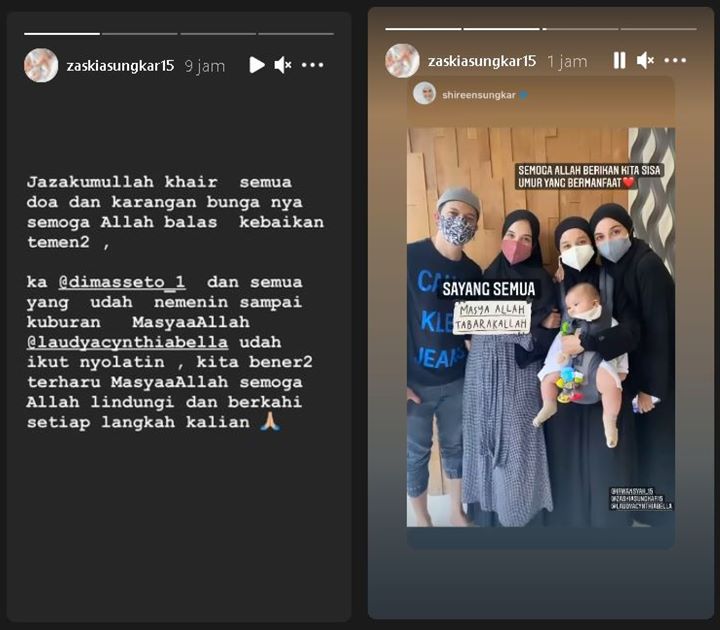 Bersahabat, Zaskia Sungkar Terharu Laudya Cynthia Bella Ikut Salatkan Ibunda Irwansyah