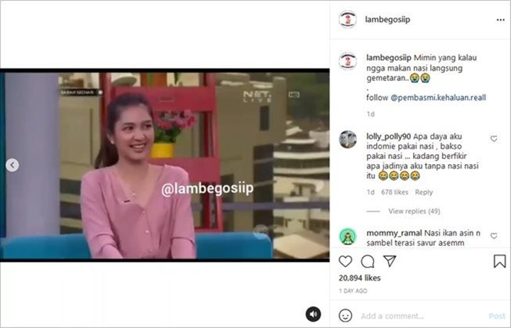 Mikha Tambayong Sudah 6 Tahun Lebih Tak Makan Nasi, Ini Akibatnya Jika Coba Konsumsi Lagi