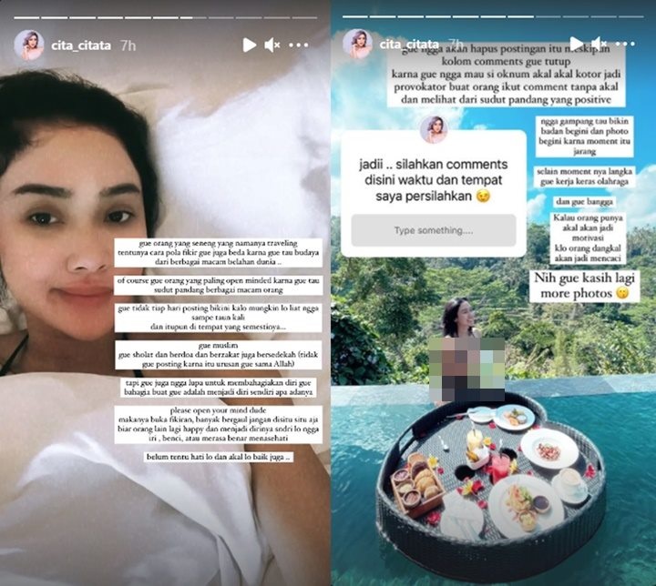 Ramai Dikritik, Ini Alasan Cita Citata Lebih Pilih Pamer Foto Berbikini Ketimbang Sedekah