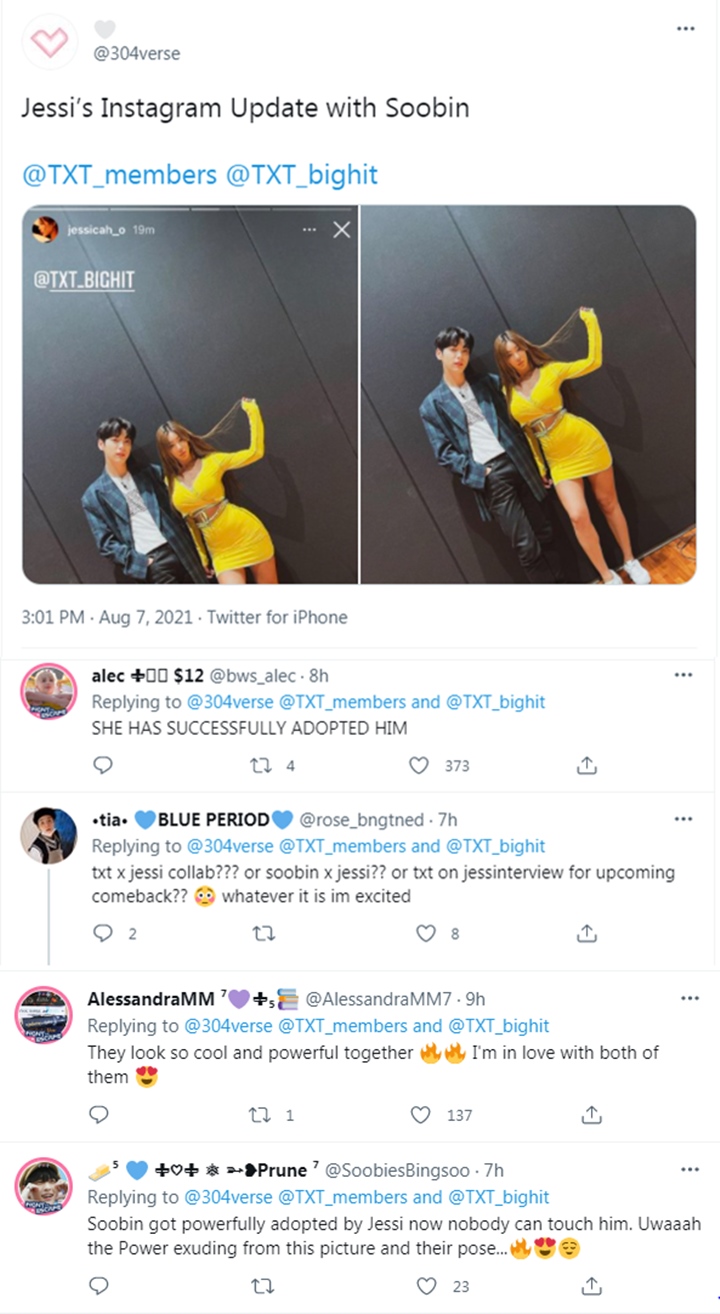 Soobin TXT Foto Bareng Jessi Bak \'Anak Angkat\', Lokasi Picu Dugaan Bakal Ada Kolab?