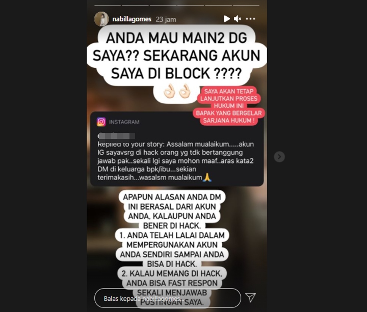 Nabilla Gomes Siap Somasi Usai Dilecehkan, Pelaku Diduga PNS