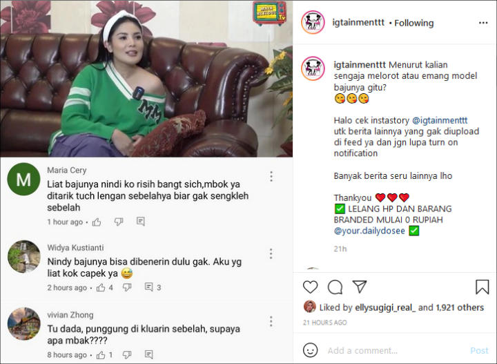 Nindy Ayunda Dicibir Gegara Baju \'Melorot\', Wajah Polos Iis Dahlia Jadi Bahan Gunjingan - Topik Pagi