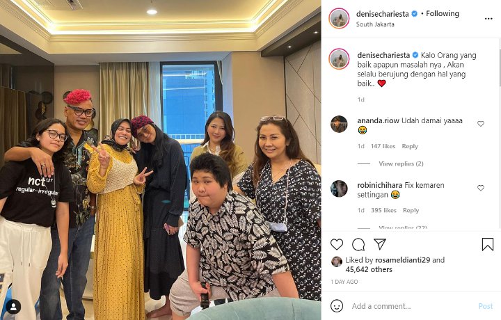 Denise Chariesta dan Keluarga Uya Kuya