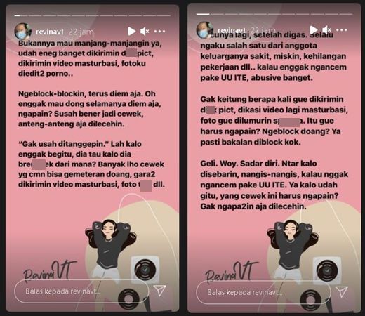 Dikirimi Foto Tak Senonoh, Revina VT Beri Pesan Menohok Soal Pelecehan Seksual