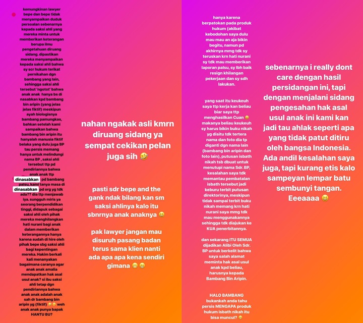Amalia Fujiawati Bahas Persidangan