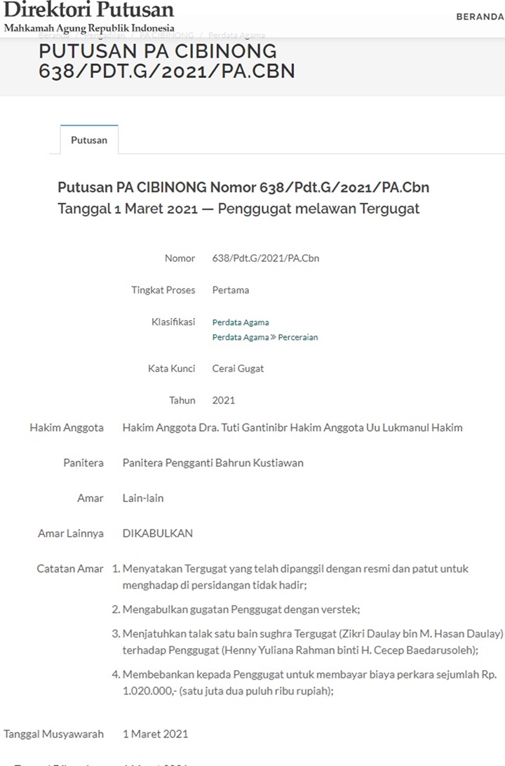 Dokumen Pengadilan