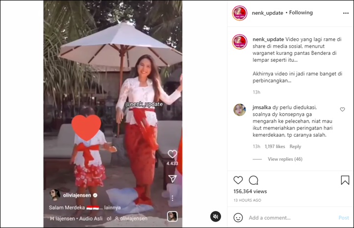 Lama \'Menghilang\', Olivia Jensen Mendadak Jadi Perbincangan Usai Kontroversi Video Rayakan HUT RI