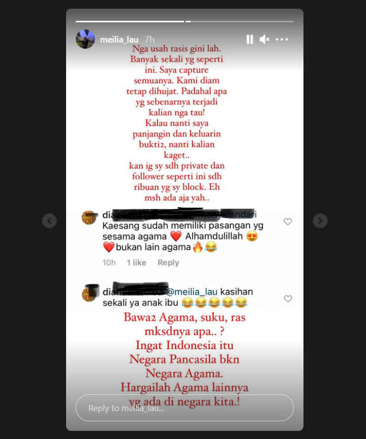 Ibunda Felicia Tissue Kembali Terima Komentar Rasis