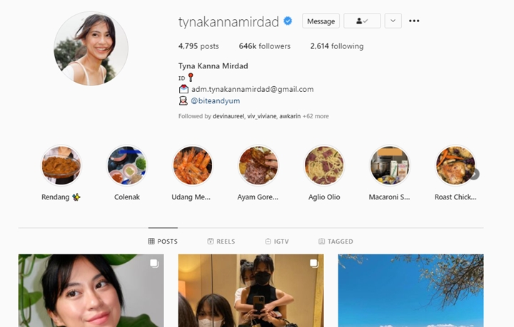 Tyna Masih Pakai Nama Belakang Suami