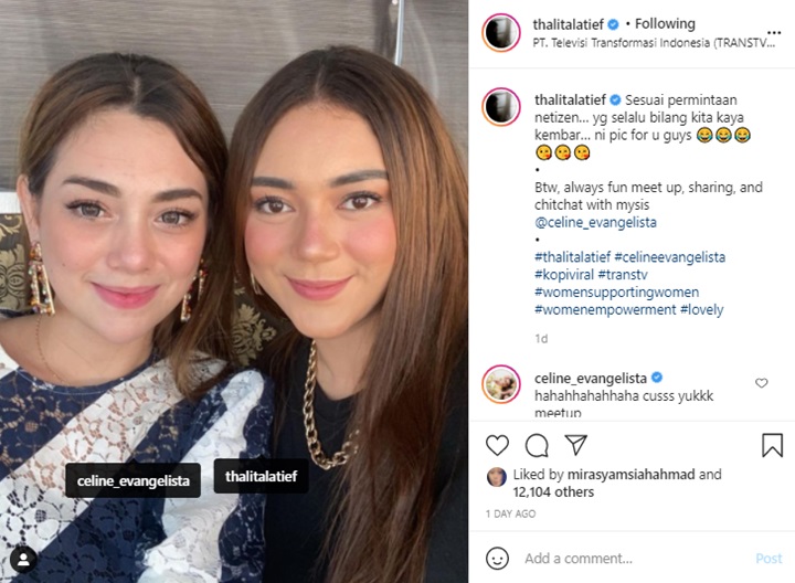Thalita Latief \'Kembaran\' Celine Evangelista