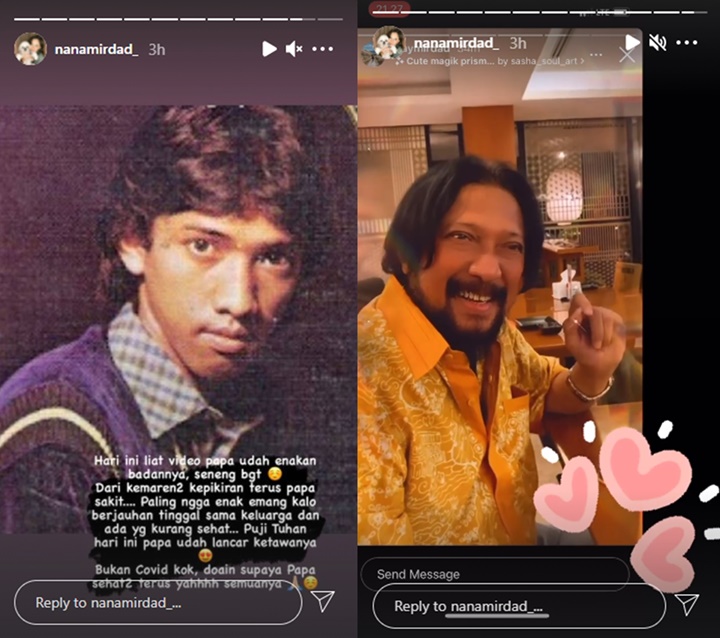 Komentari Postingan Naysila, Nana Mirdad Tegaskan Sang Ayah Bukan Sembuh Dari Covid-19